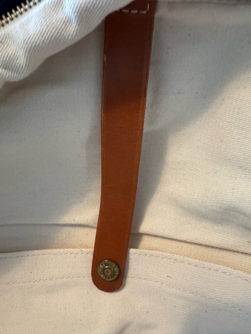Rare Polo by Ralph Lauren Navy Tote with Red Logo and Cream Straps - Picture 15 of 16